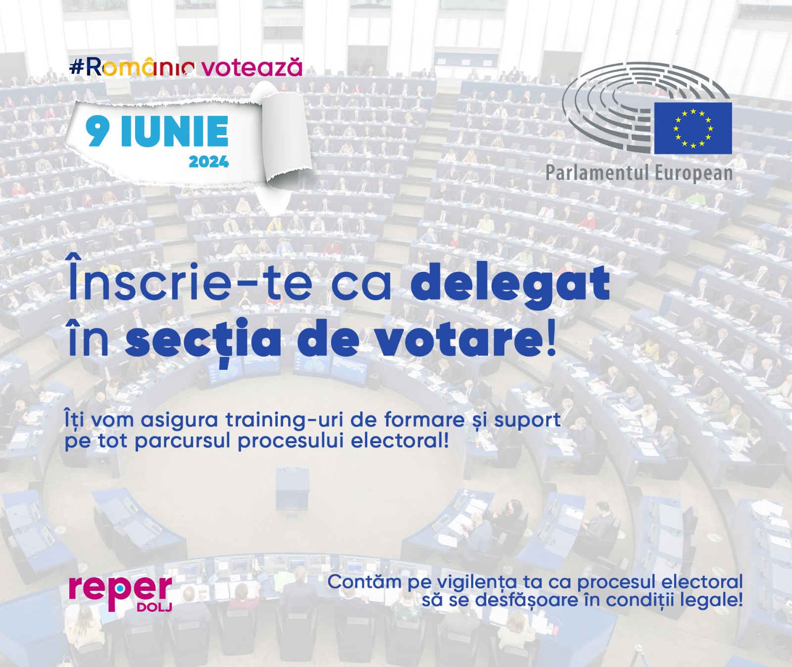 Vrei să fii delegat în secția de votare la alegerile europarlamentare?
